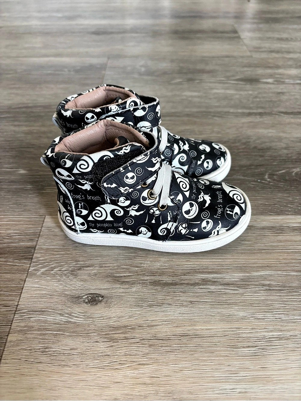 Monkey Feet Jack Skellington Glow in the Dark High Top Sneaker Boots 18-24M